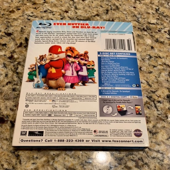 Alvin and The Chipmunks The Squeakquel Blu-ray and DVD - Picture 2 of 2